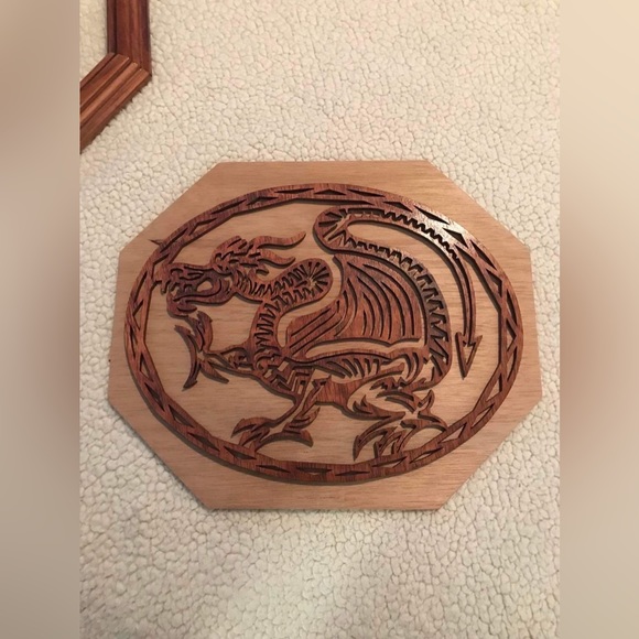 Wood Hand Carved Dragon Detailed Artwork Art Home Decor
Sold as shown in picture - Picture 10 of 12